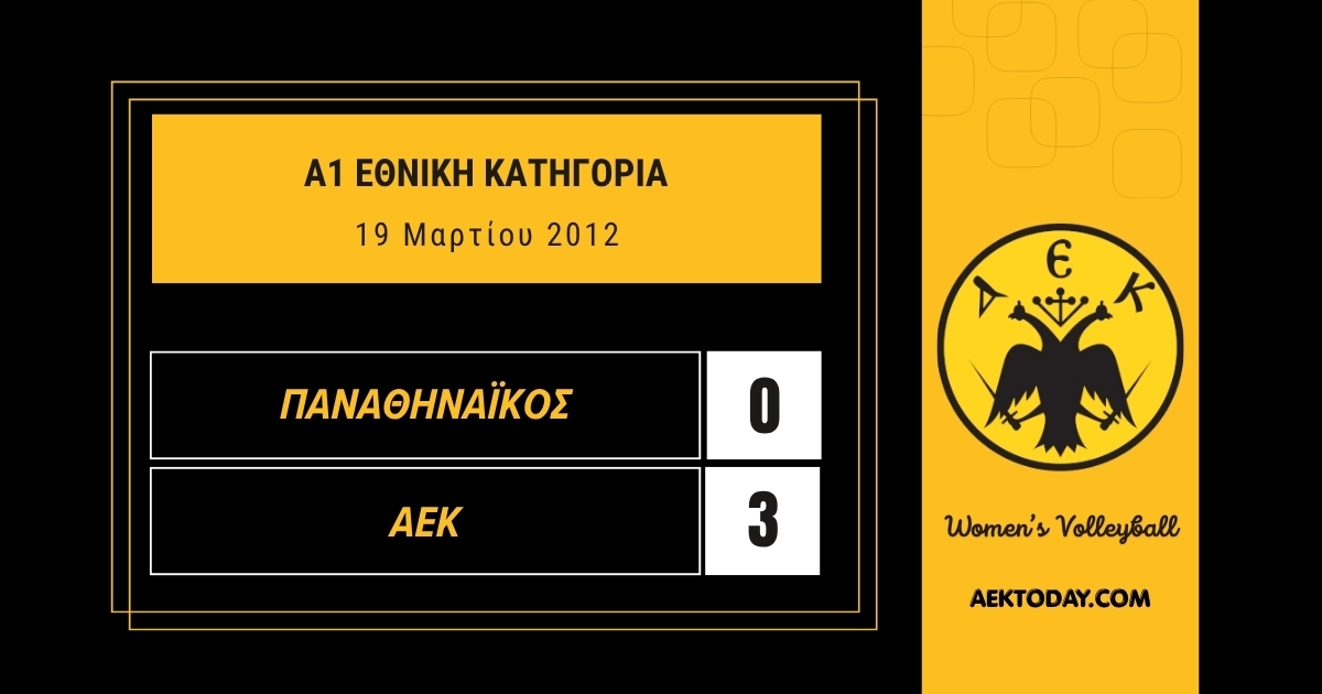 19 Μαρτίου 2012 | Παναθηναϊκός - ΑΕΚ